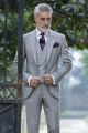 Traje italiano príncipe de gales gris
