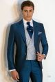 Abito sposo uomo sartoriale blu royal misto lana