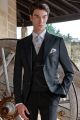 Costume vetement de cérémonie homme mariage noir en pure laine
