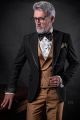 Smoking Blazer schwarz mit golden Weste und Hose