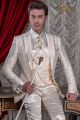 Costume de marié de luxe homme brocart ivoire, mariages de style baroque