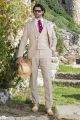 Abito cerimonia uomo estiva misto lino beige bd3915dfb8b3777f