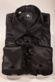 Camisa negra de raso con pliegues 808a4d9496acd306