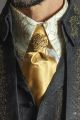 Cravattone annodato e Fazzoletto in raso oro 46b4400412779fe9