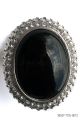 Brosche dunkel silber mit schwarze Kamee und crystal Strasssteine 1e7d19c566a25a3a