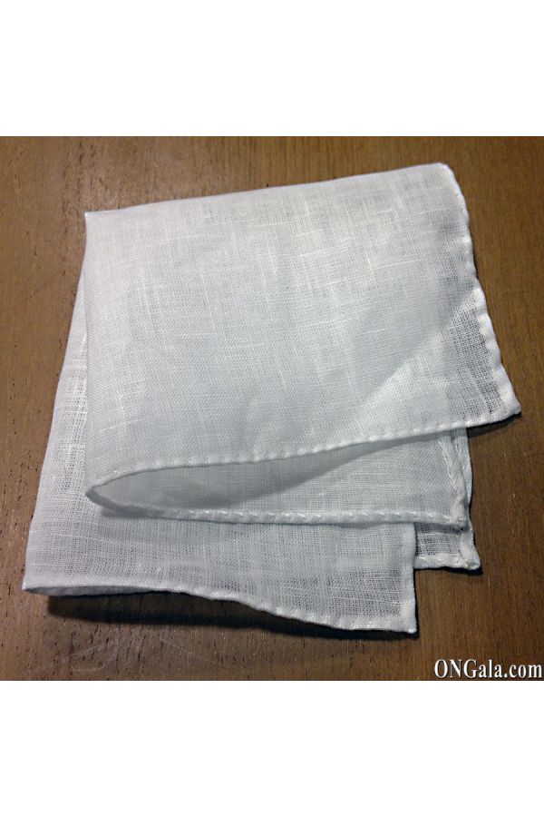 Fazzoletto in lino bianco