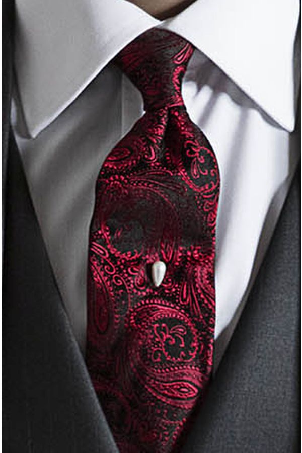 Jacquard Silk Tie and Handkerchief Set