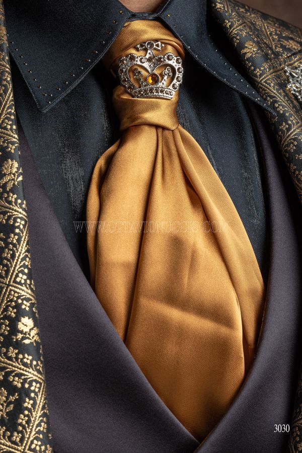 Foulard, bronze, aus Satin