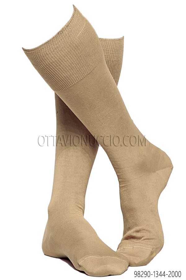 Kniesocken, gelb, aus Baumwolle