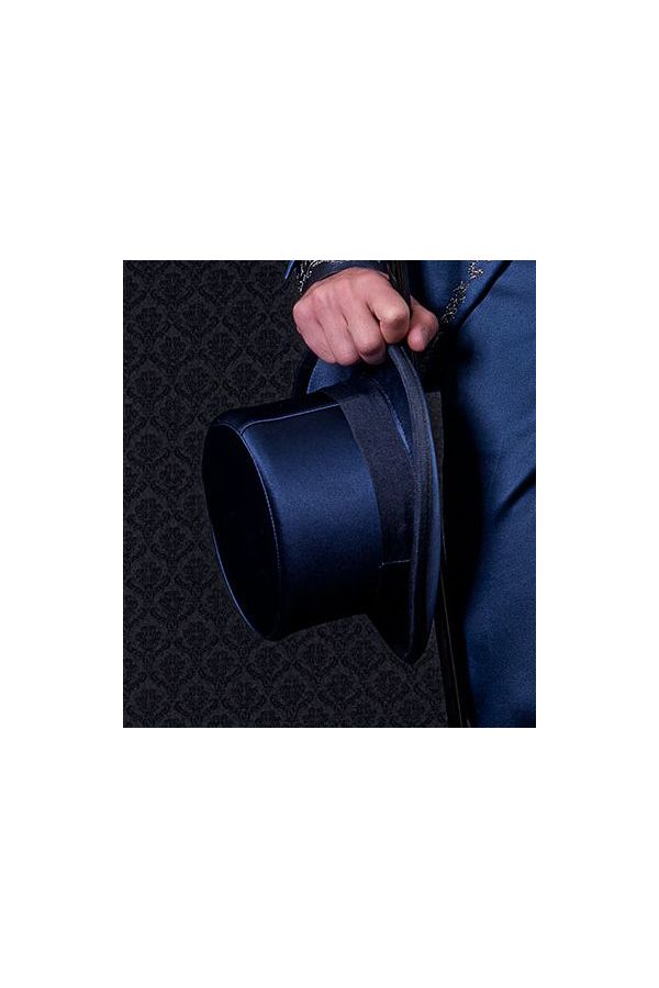 Cilindro in raso blu