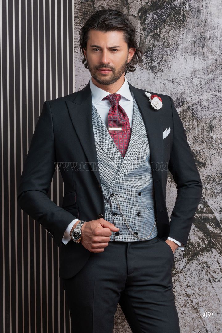 Men's Charcoal Italian Wool 2 Piece Tailored Fit Suit – 1913 Collection |  Hawes & Curtis